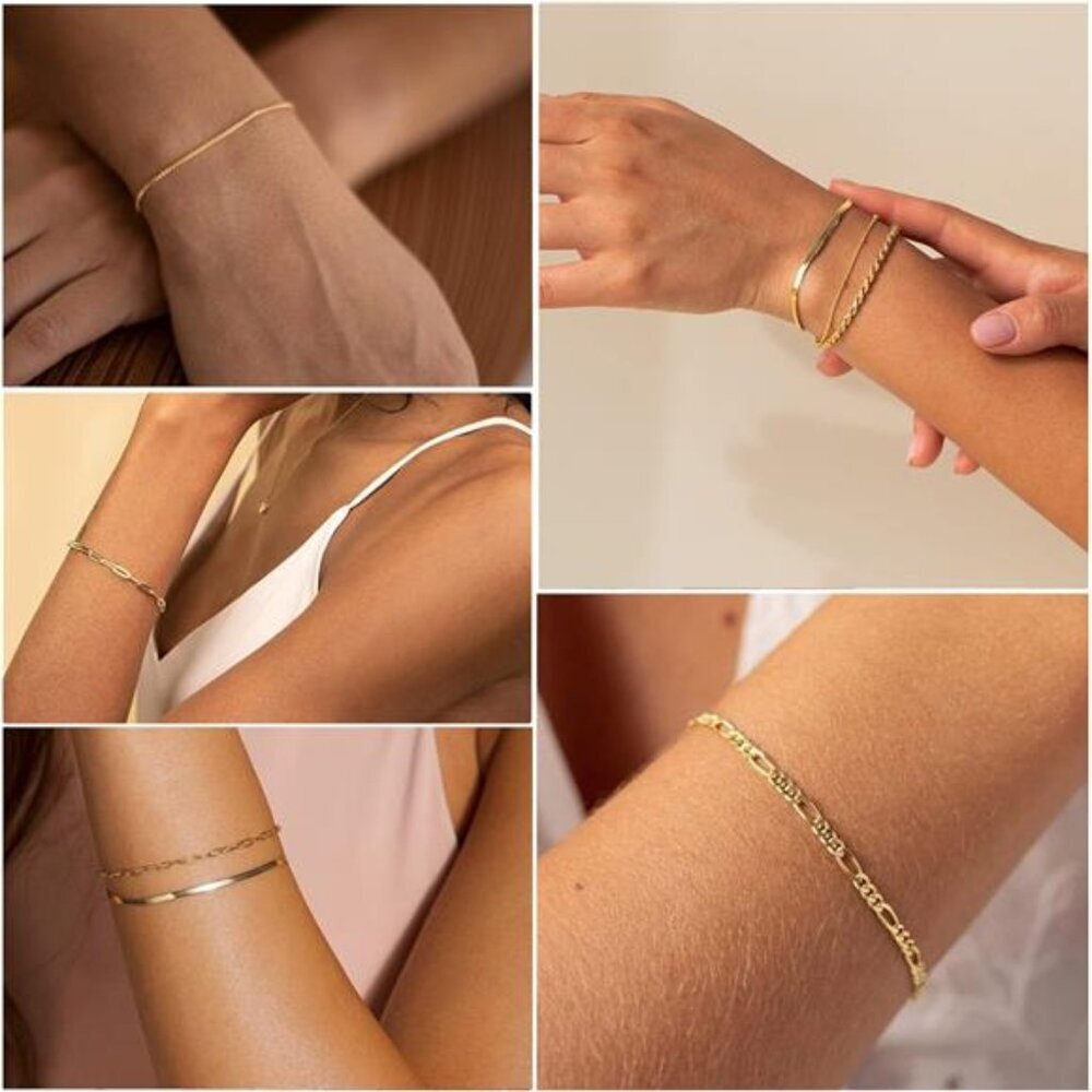 14K Gold Plated Waterproof Jewelry Set - Picture 4 of 6